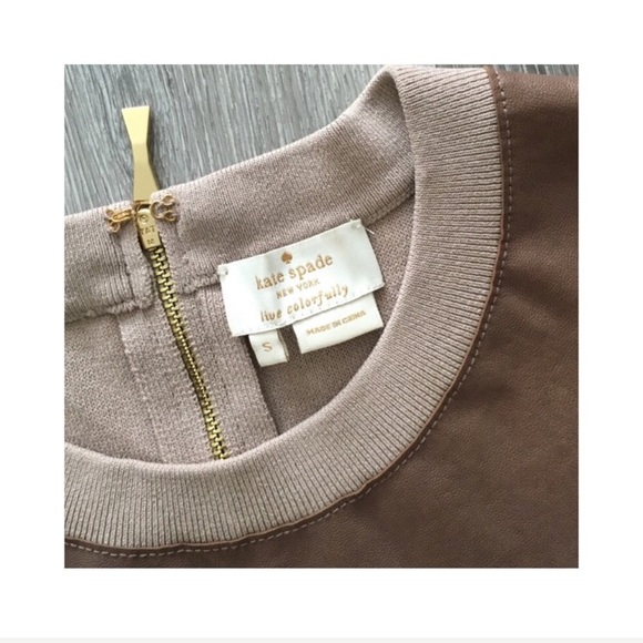 Kate Spade • Leather Panel Scuba Sweater - Picture 5 of 7